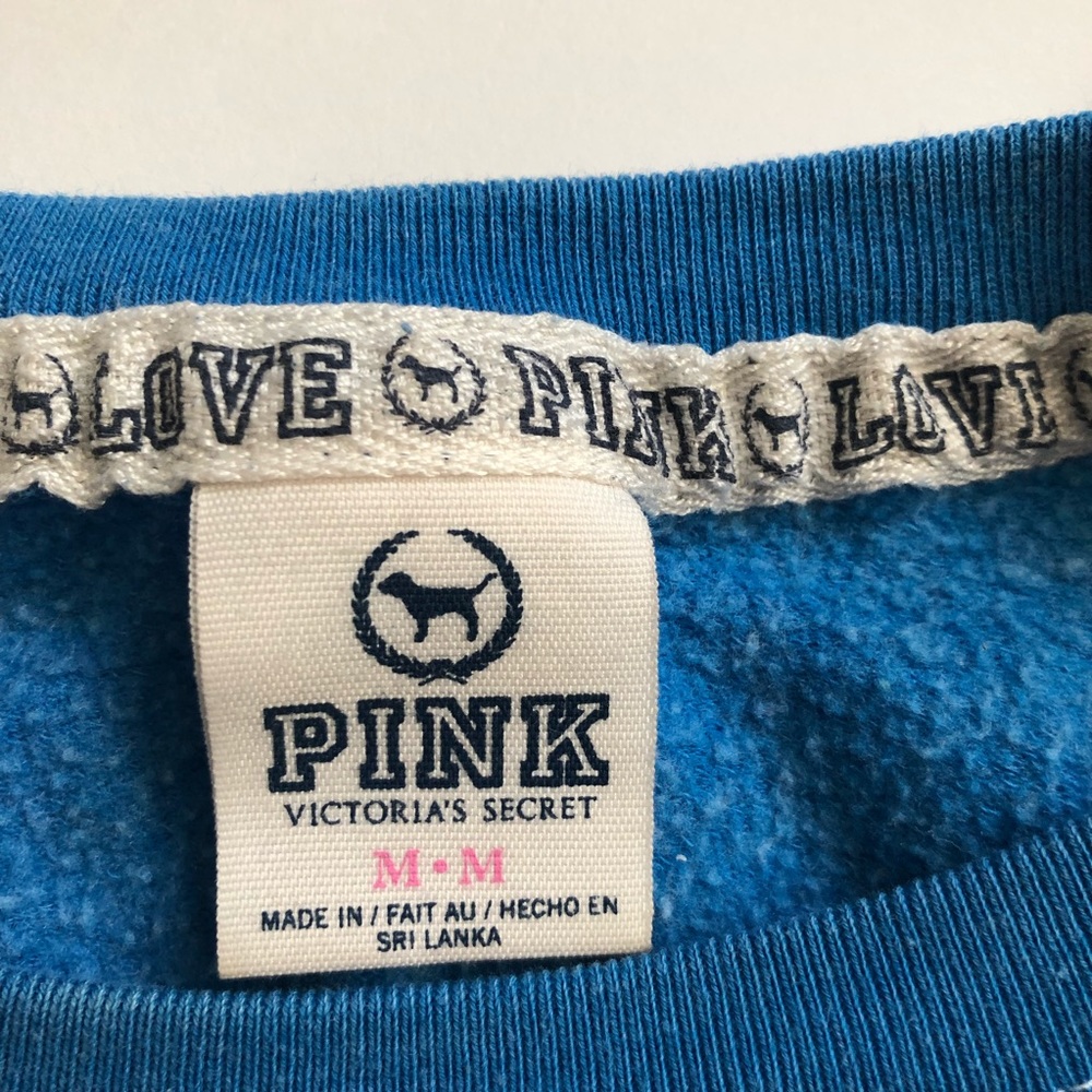 Vintage Y2k Blue Victoria’s Secret Longsleeve Sweatshirt Medium - Picture 4 of 4